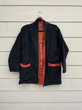 Reversible Collector Rare Hand Crafted Hmong ceremonial coat